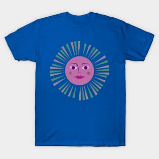 Sun with a face pink T-Shirt